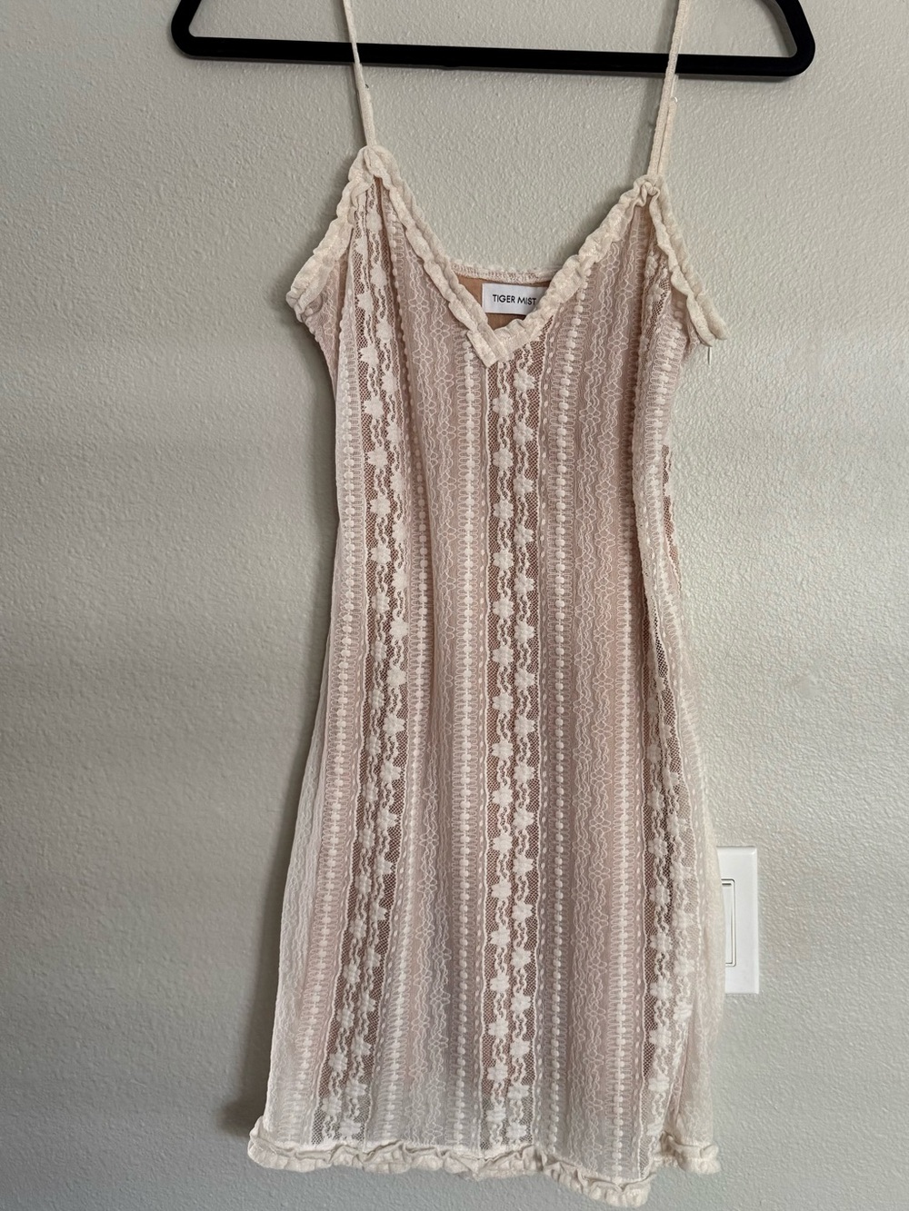 Tiger Mist Lace Slip Mini Dress Medium
